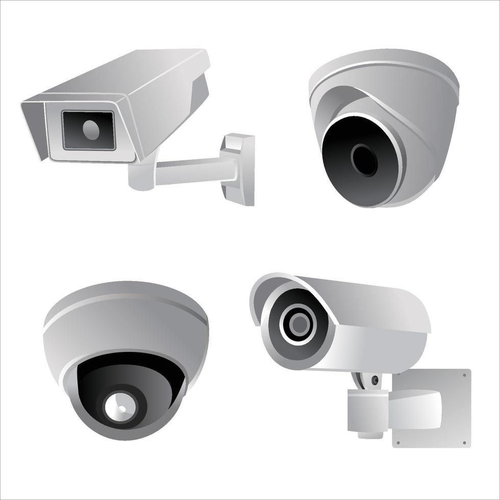 ilustración vectorial cctv. Diseño de cámaras de seguridad. signo y símbolo de monitoreo digital. vector