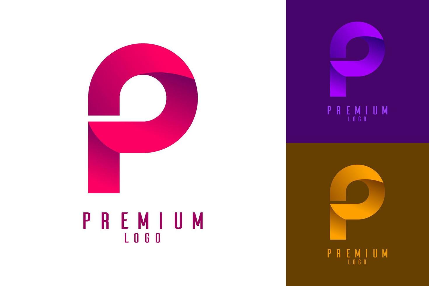 P Alphabet Initial Logo Corporate Identity Vector Template