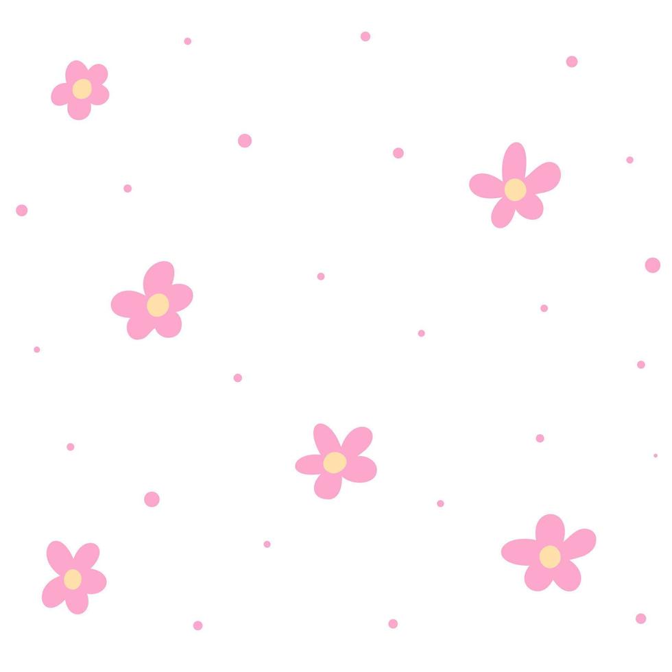 Falling flowers. Illustration for printing, backgrounds, covers and packaging. Image can be used for greeting cards, posters, stickers and textile. Isolated on white background. vector