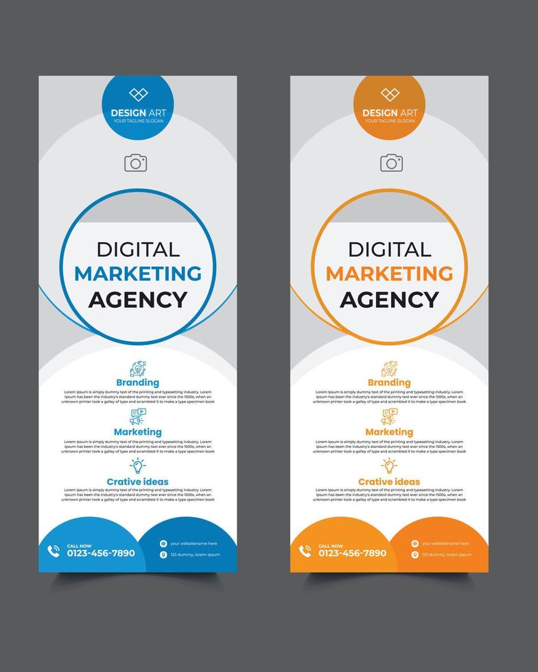 Free victor modern business rack card or dl flyer templates vector