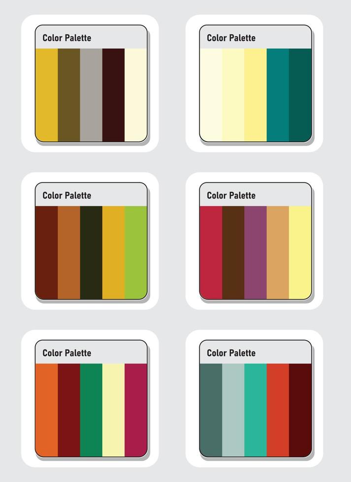 conjunto de paleta de colores vector