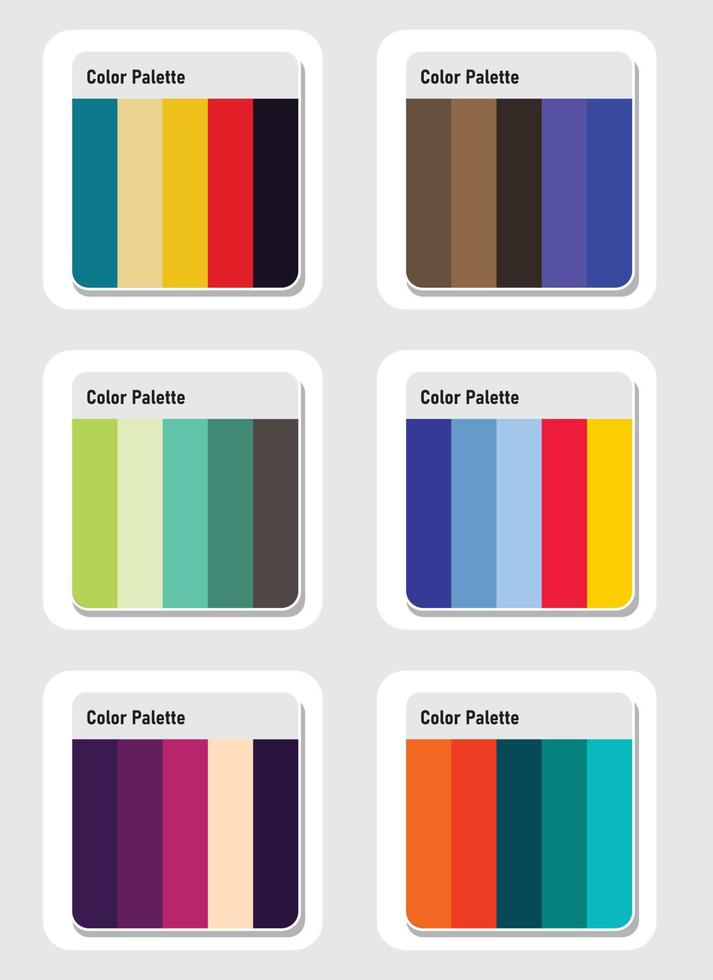 Color palette set vector