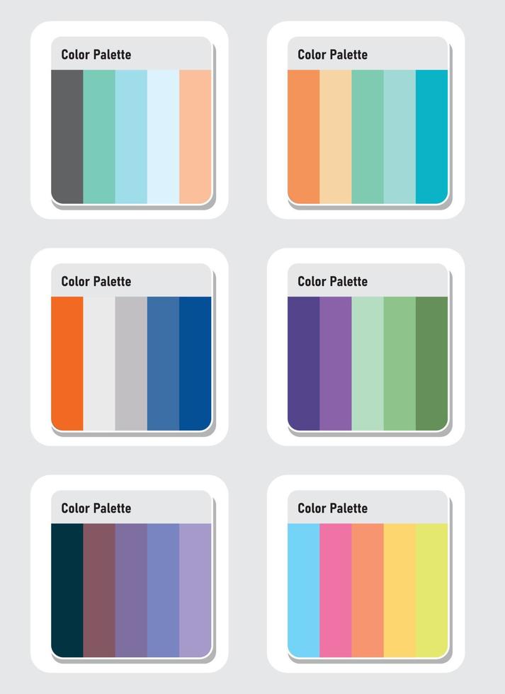 conjunto de paleta de colores vector