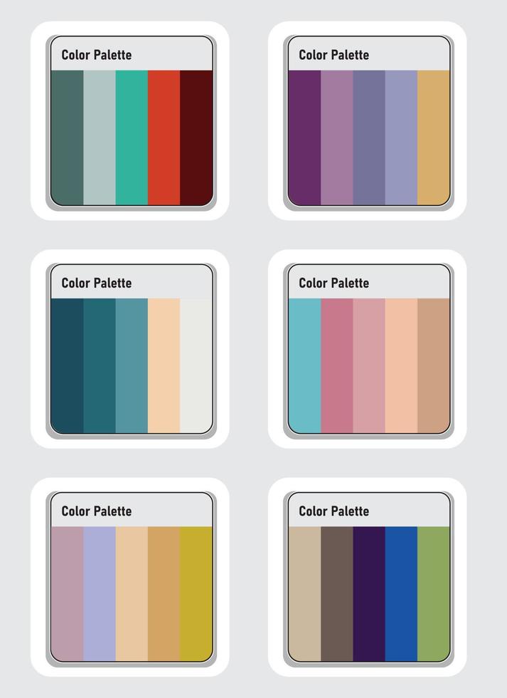 conjunto de paleta de colores vector