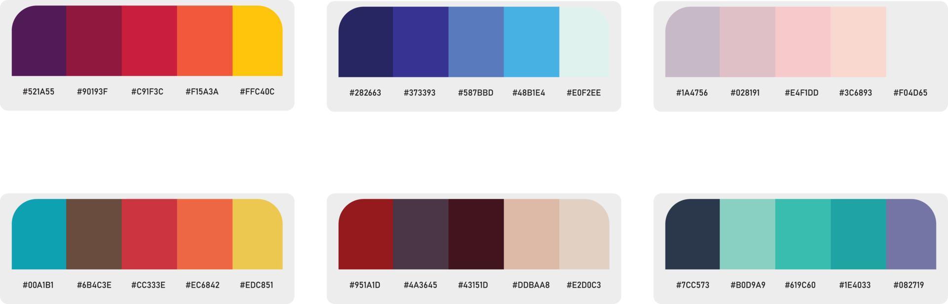 Color palette set vector