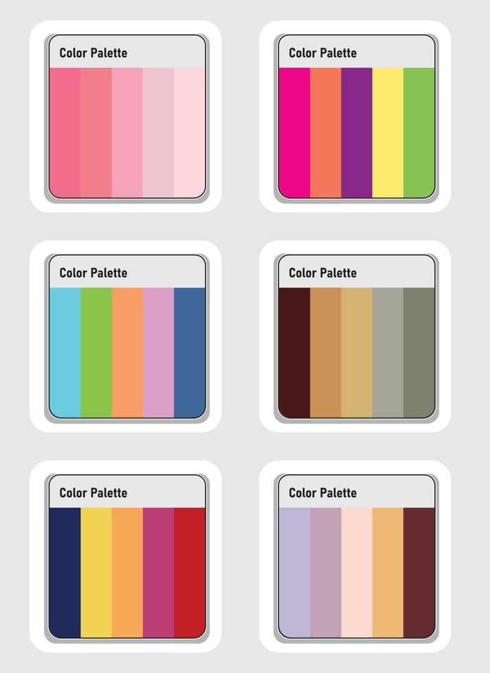 conjunto de paleta de colores vector