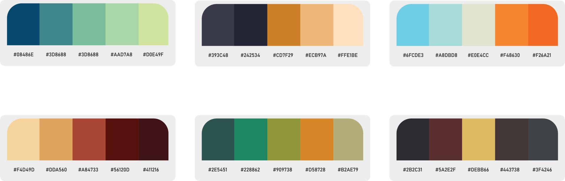 Color palette set vector