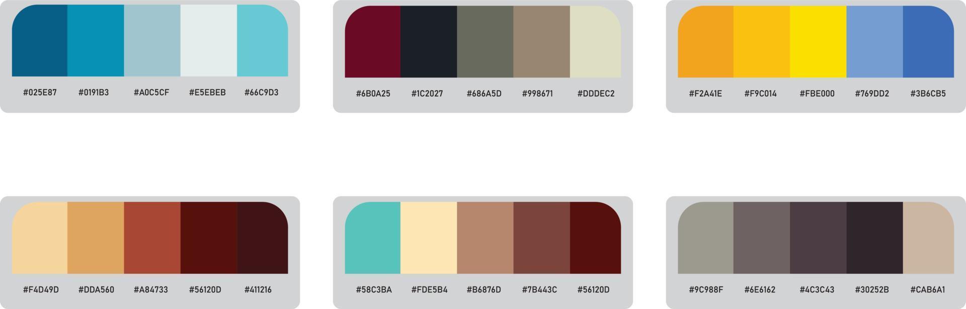 Color palette set vector