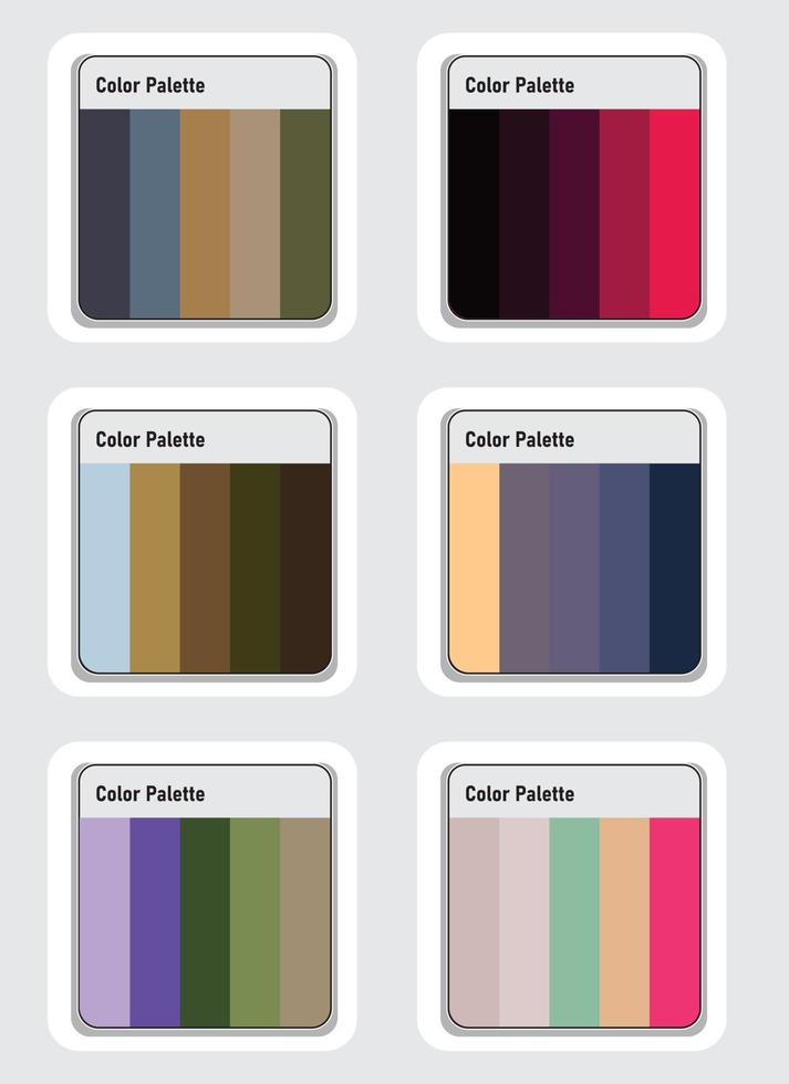 Color palette set vector