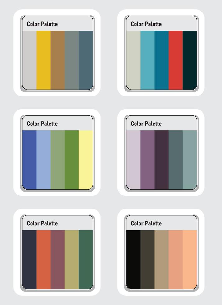 Color palette set vector