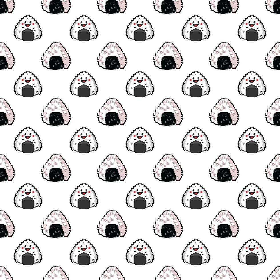 Asian food seamless cartoon pattern for all over design vector