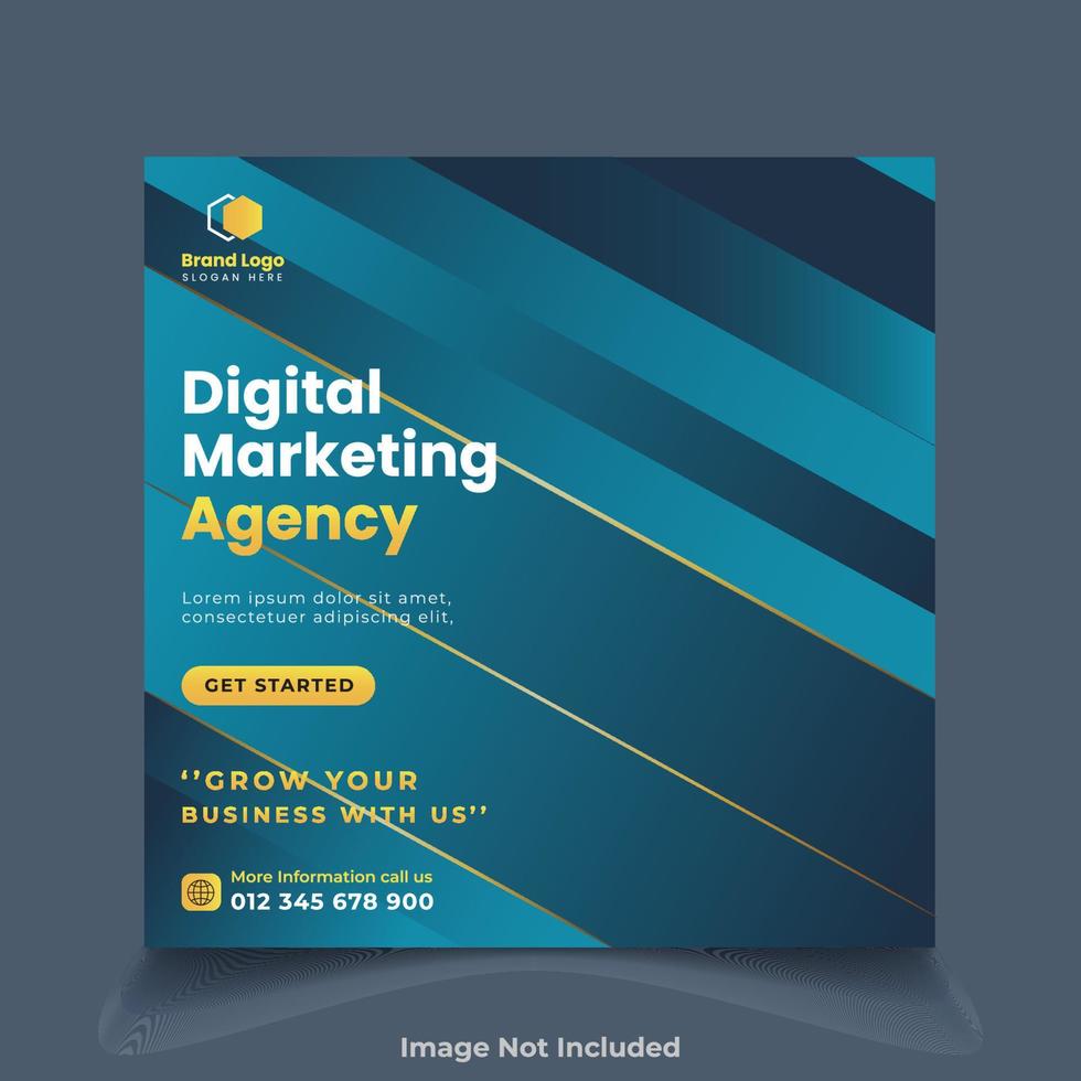 Vector digital marketing agency and corporate social media post template