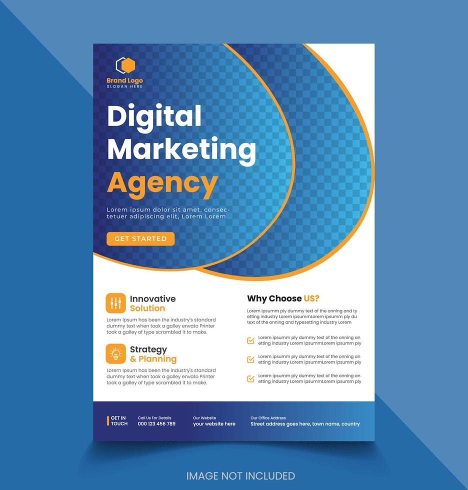 Vector digital marketing agency and corporate social media post template