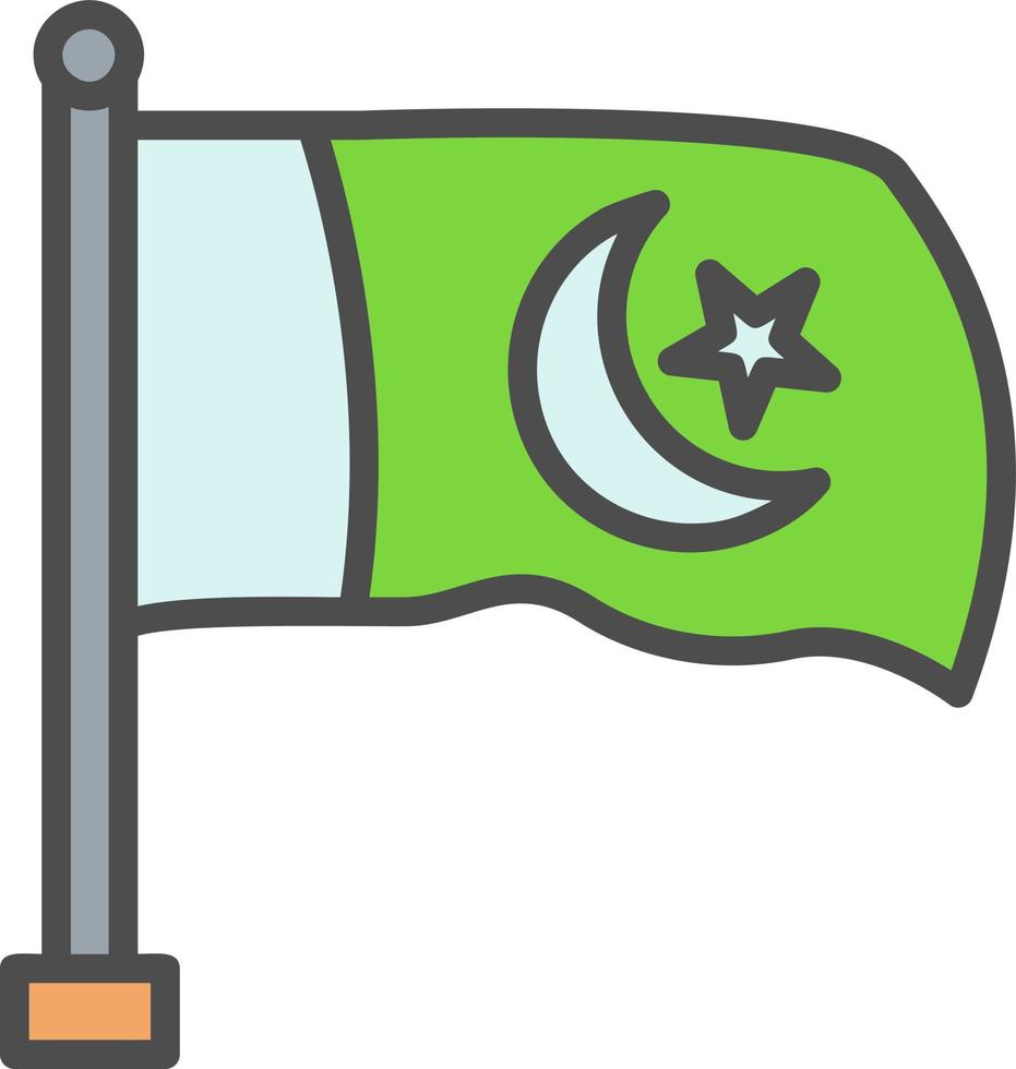 icono de vector de bandera de pakistán