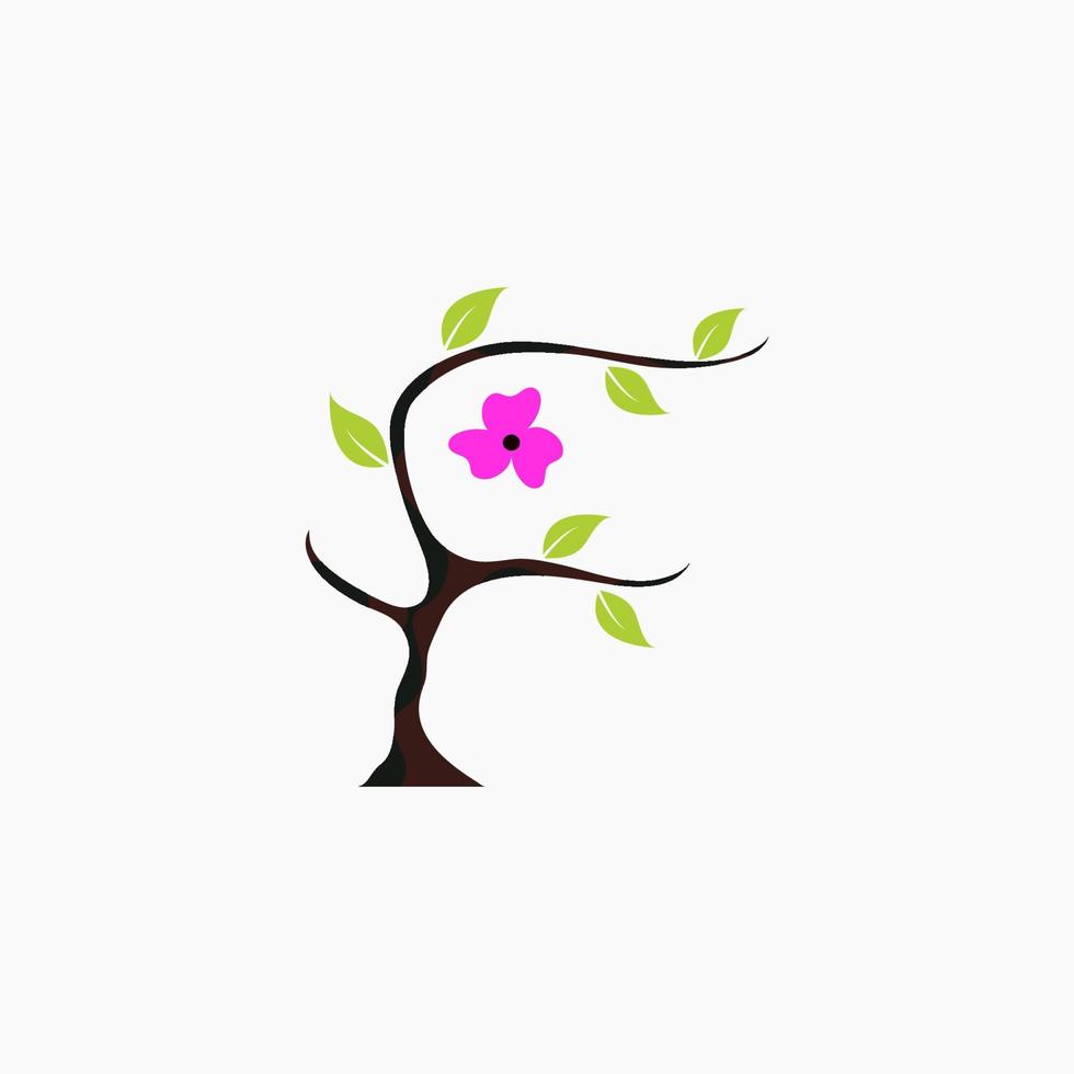F Logo , F Flower Logo, Tree And Leaf Logo, Tree And F Illustration vector