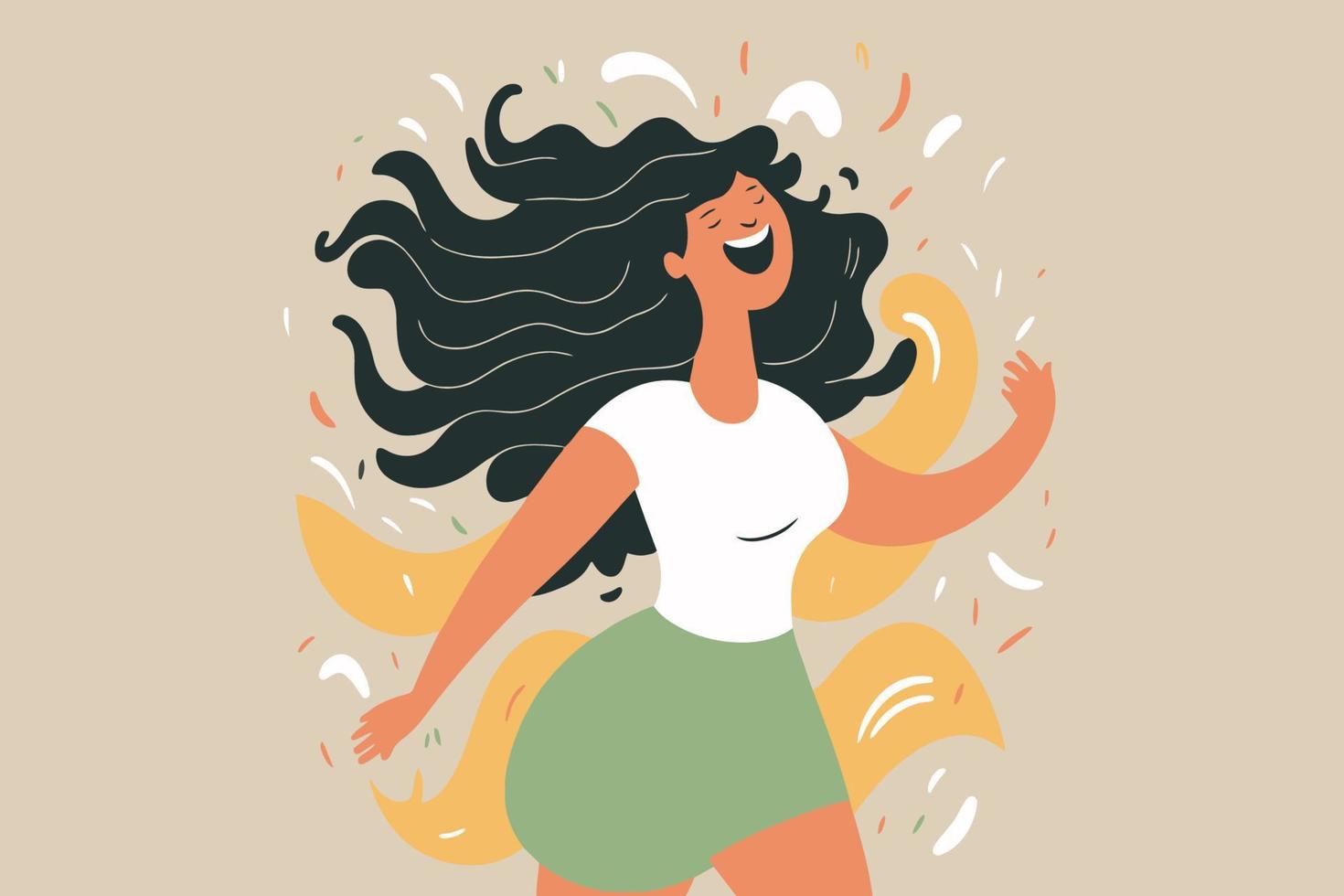 mujer sonriente feliz, enamorada retrato de niña alegre sonriente feliz vector