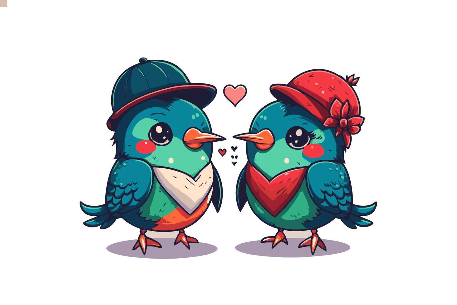 pareja de pájaros enamorados día de san valentín tarjeta invitación fondo  16471500 Vector en Vecteezy