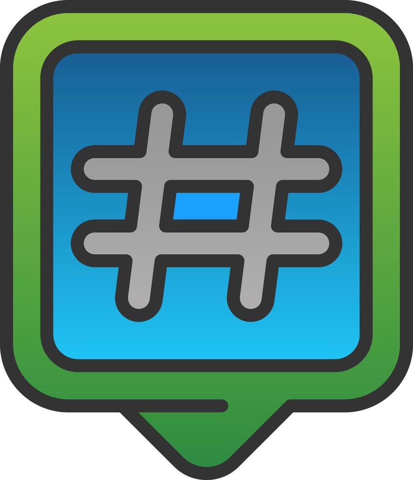 diseño de icono de vector de hashtags