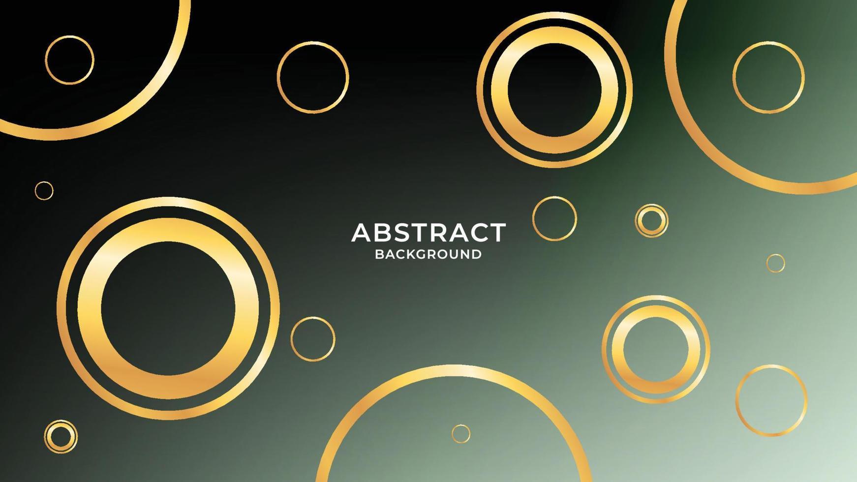 Abstract Background With Golden Circles Design Template vector