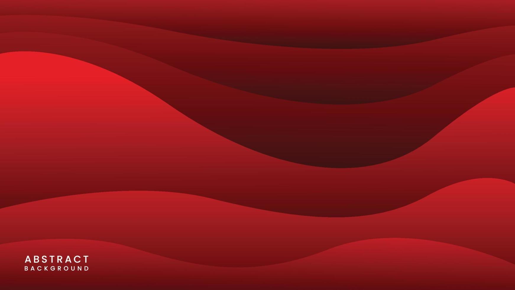 Abstract red background with waves design template vector