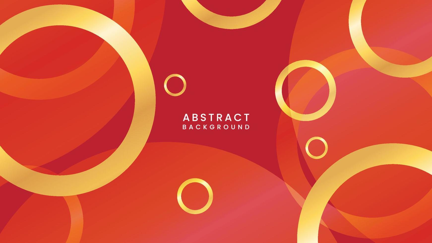 Abstract Background With Golden Circles Design Template vector