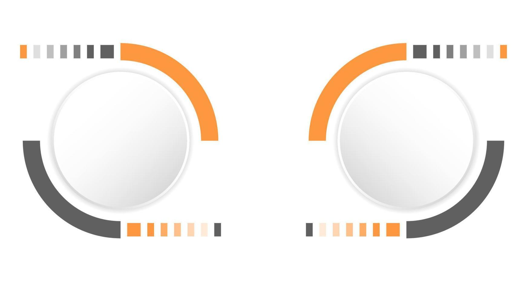 white grey circle technology background abstract. technology with line digital color grey, orange, dot, hi-tech, vector. circle technological for web banner, background, wallpaper, structure, object. vector