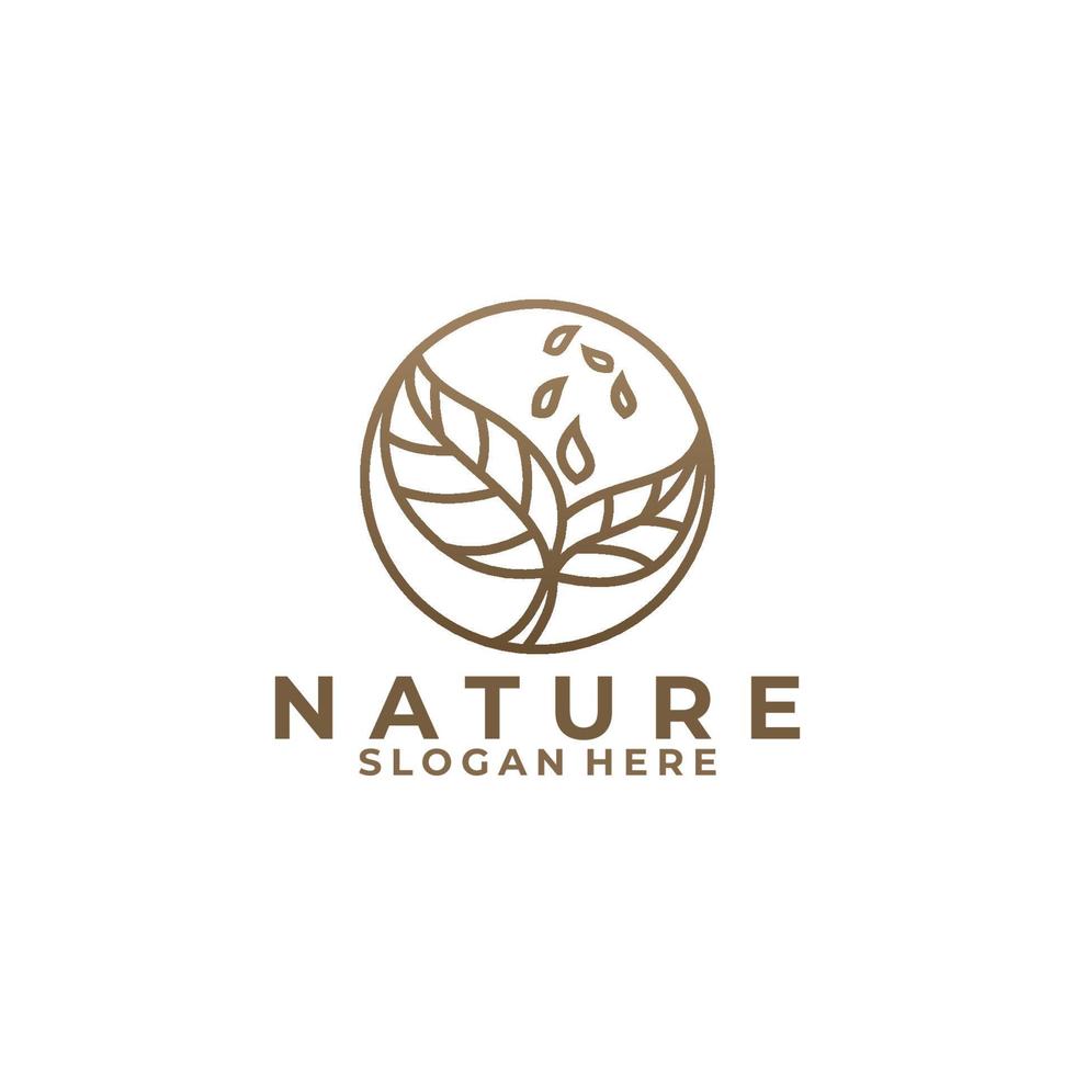 vector de icono de logotipo de planta tropical aislado