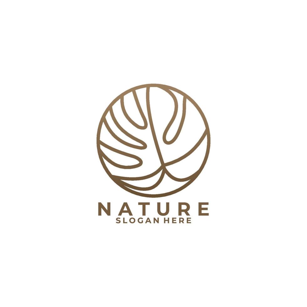 vector de icono de logotipo de naturaleza aislado