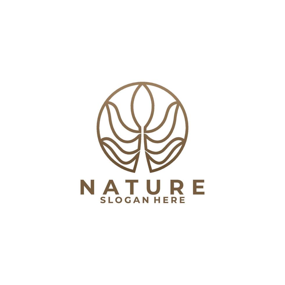 vector de icono de logotipo de naturaleza aislado