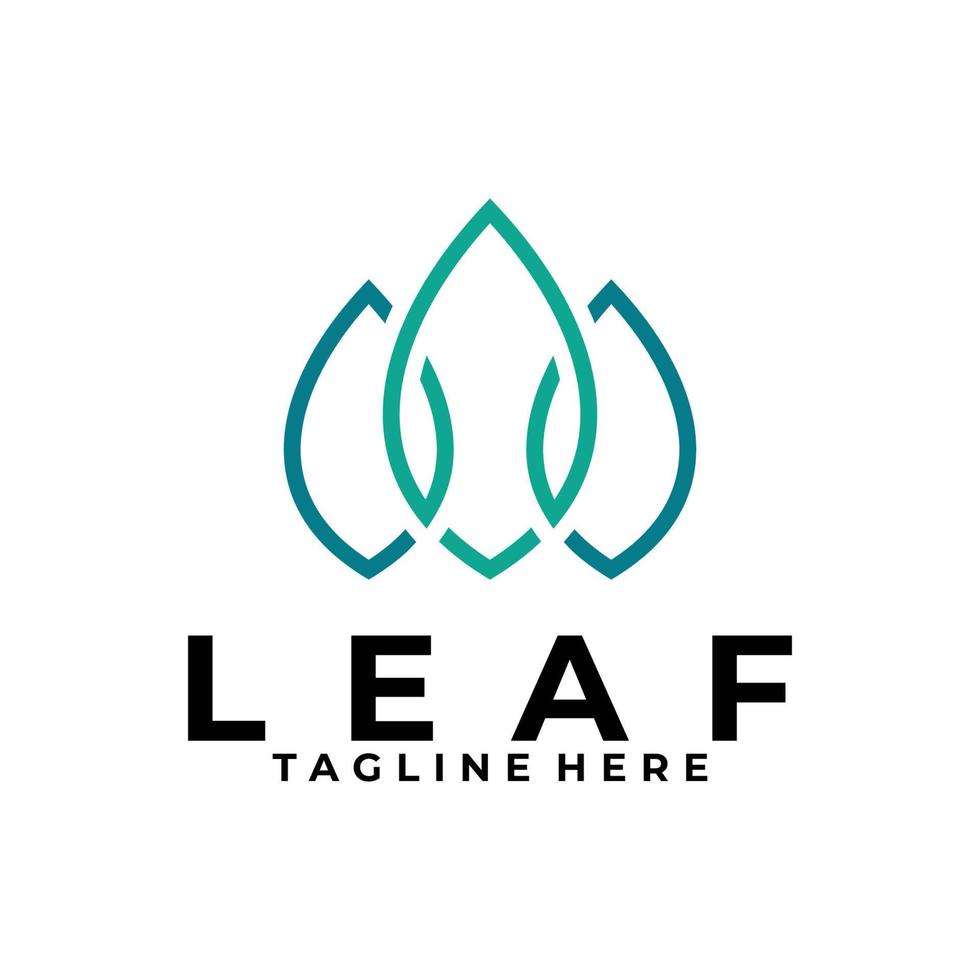 leaf logo icon vector isolated