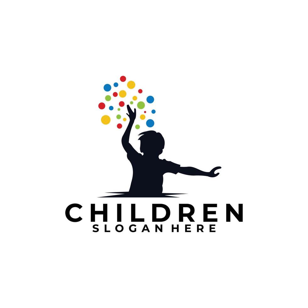 children logo icon vector isolated