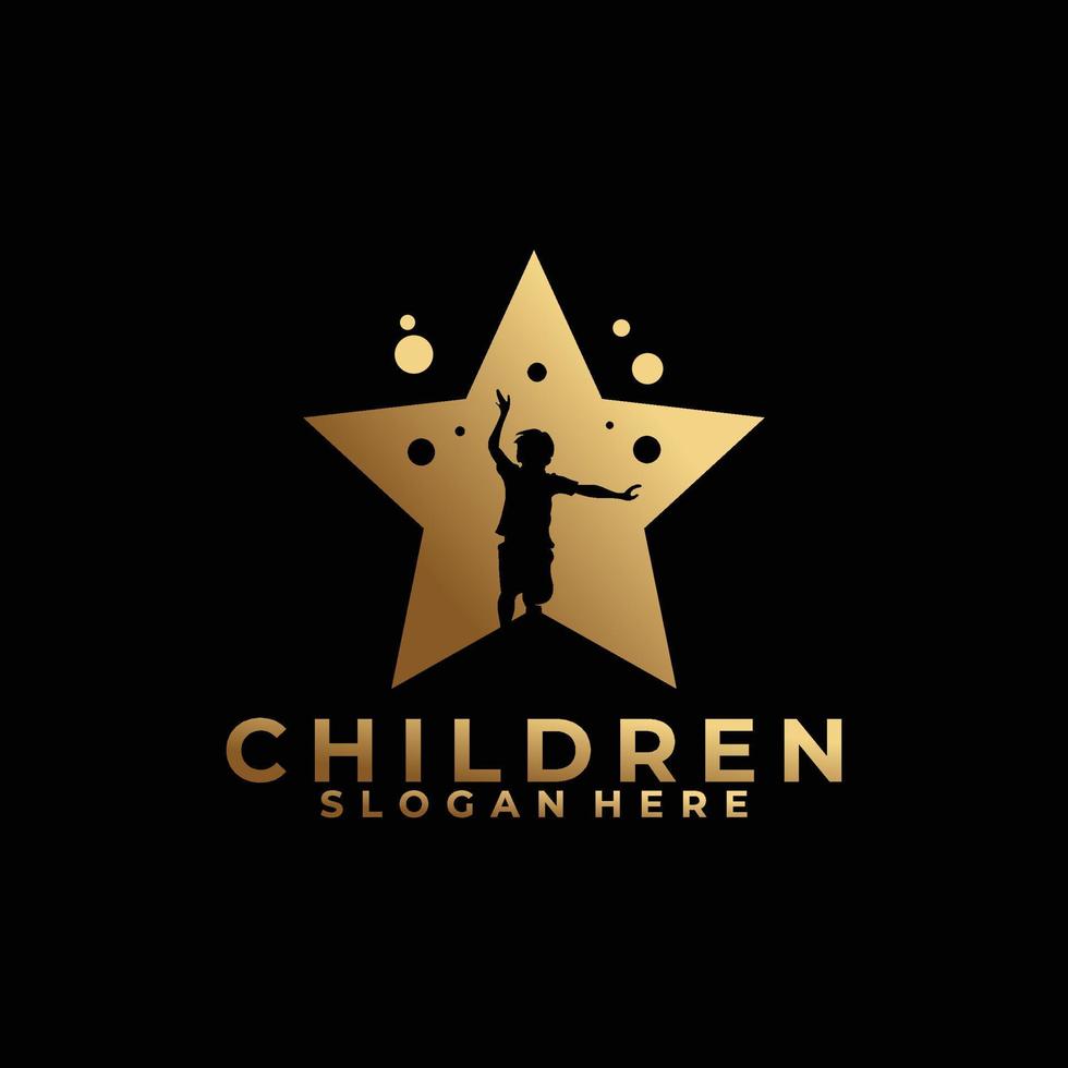 children logo icon vector isolated