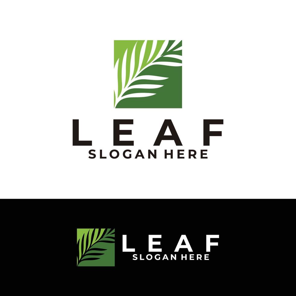 Leaf logo icon vector isolated