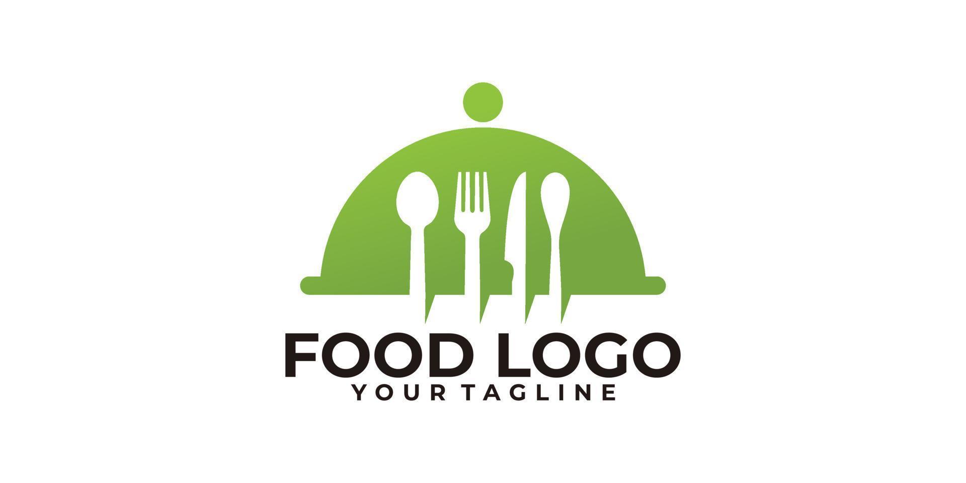 vector de icono de logotipo de comida aislado