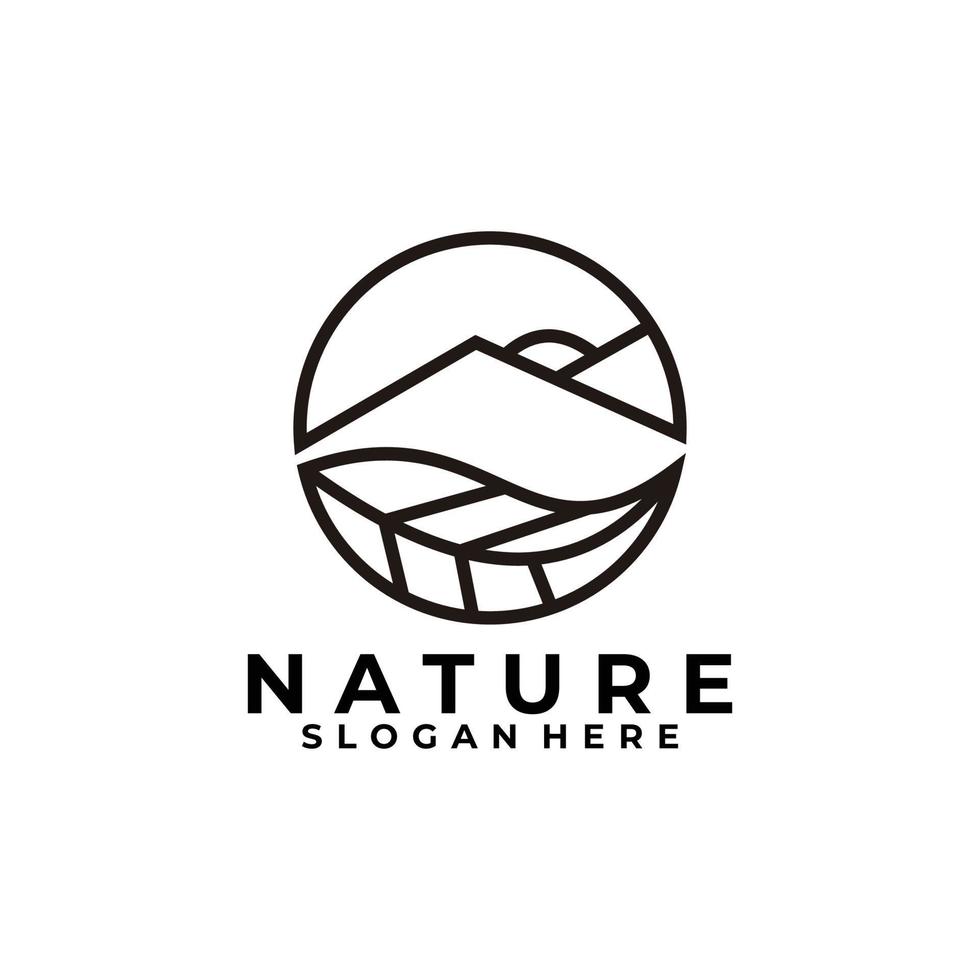 Abstract nature element vector logo