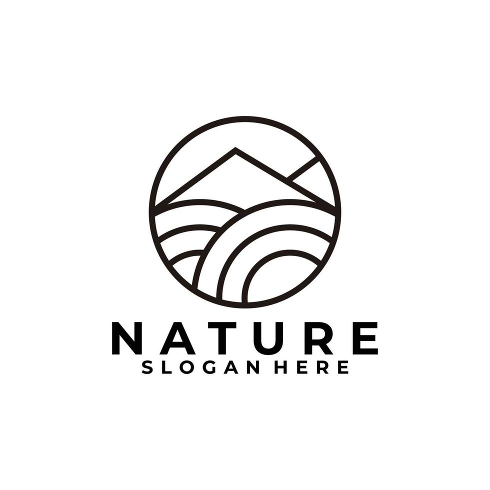 logotipo de vector de elemento de naturaleza abstracta