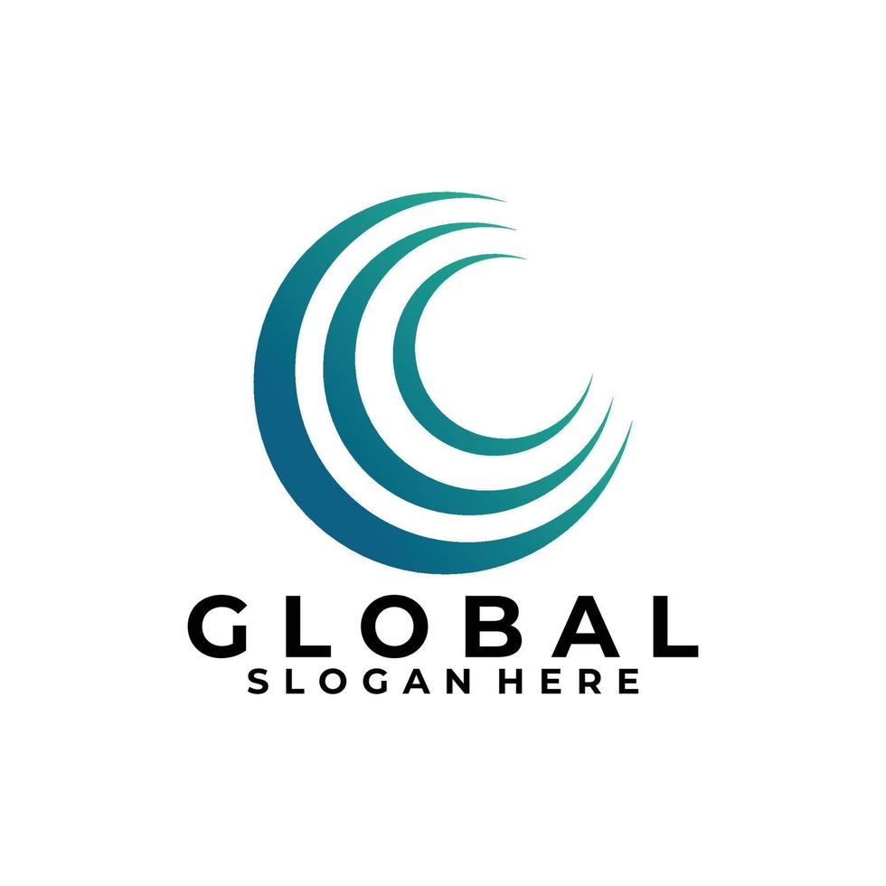 vector de icono de logotipo de globo aislado