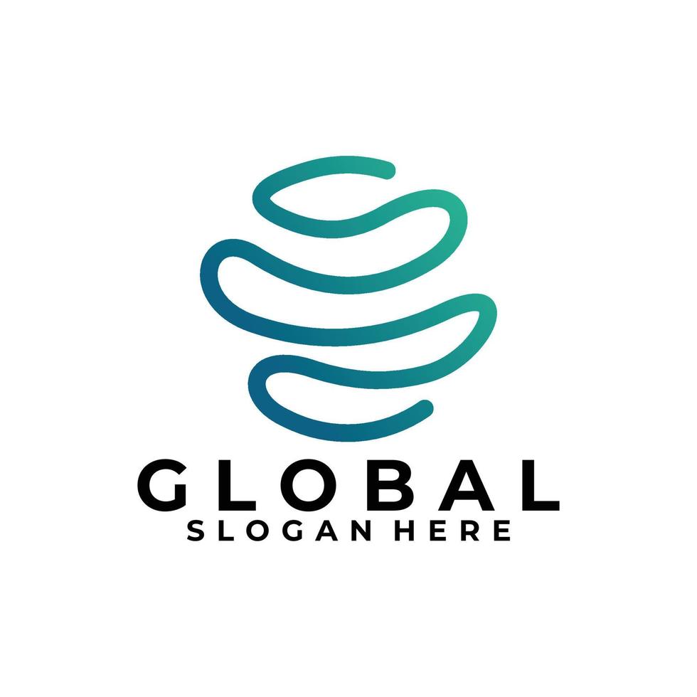 globe logo icon vector isolated