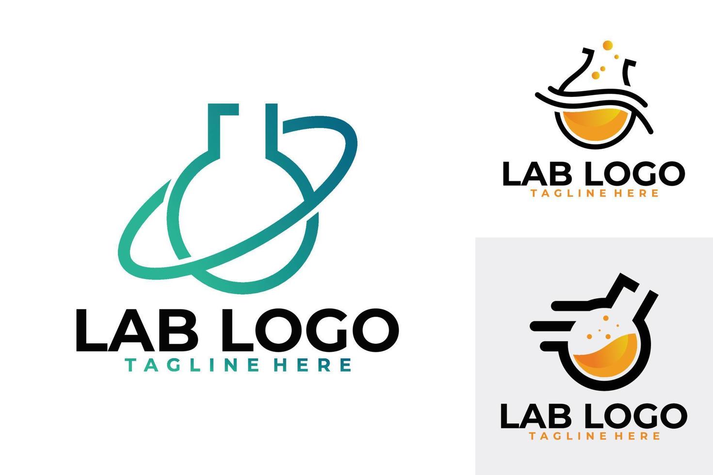 lab logo set icon vector