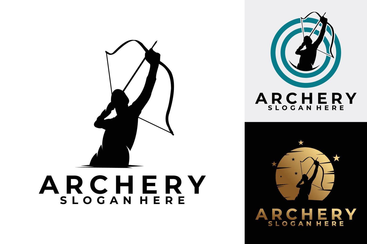 archery logo set icon vector