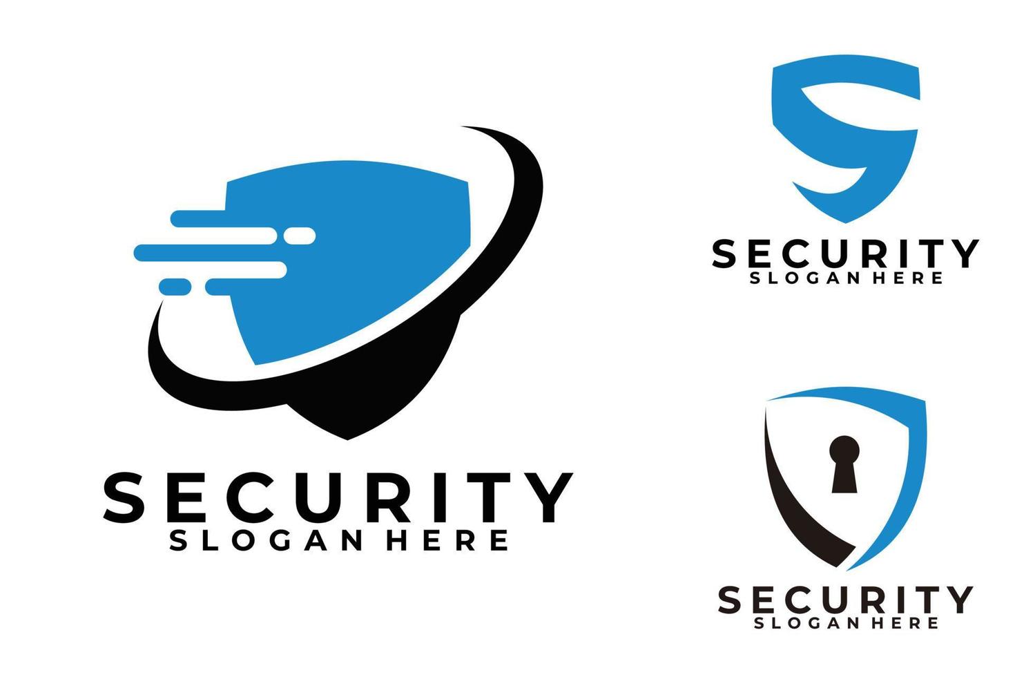 vector de icono de conjunto de logotipo de seguridad