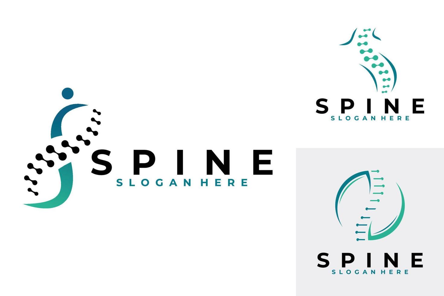 spine set logo icon vector