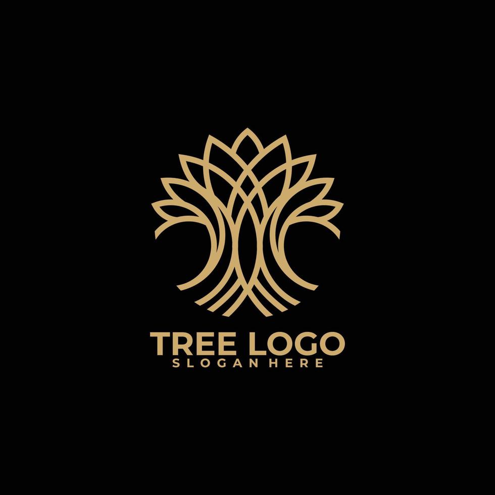 abstract tree logo design vector