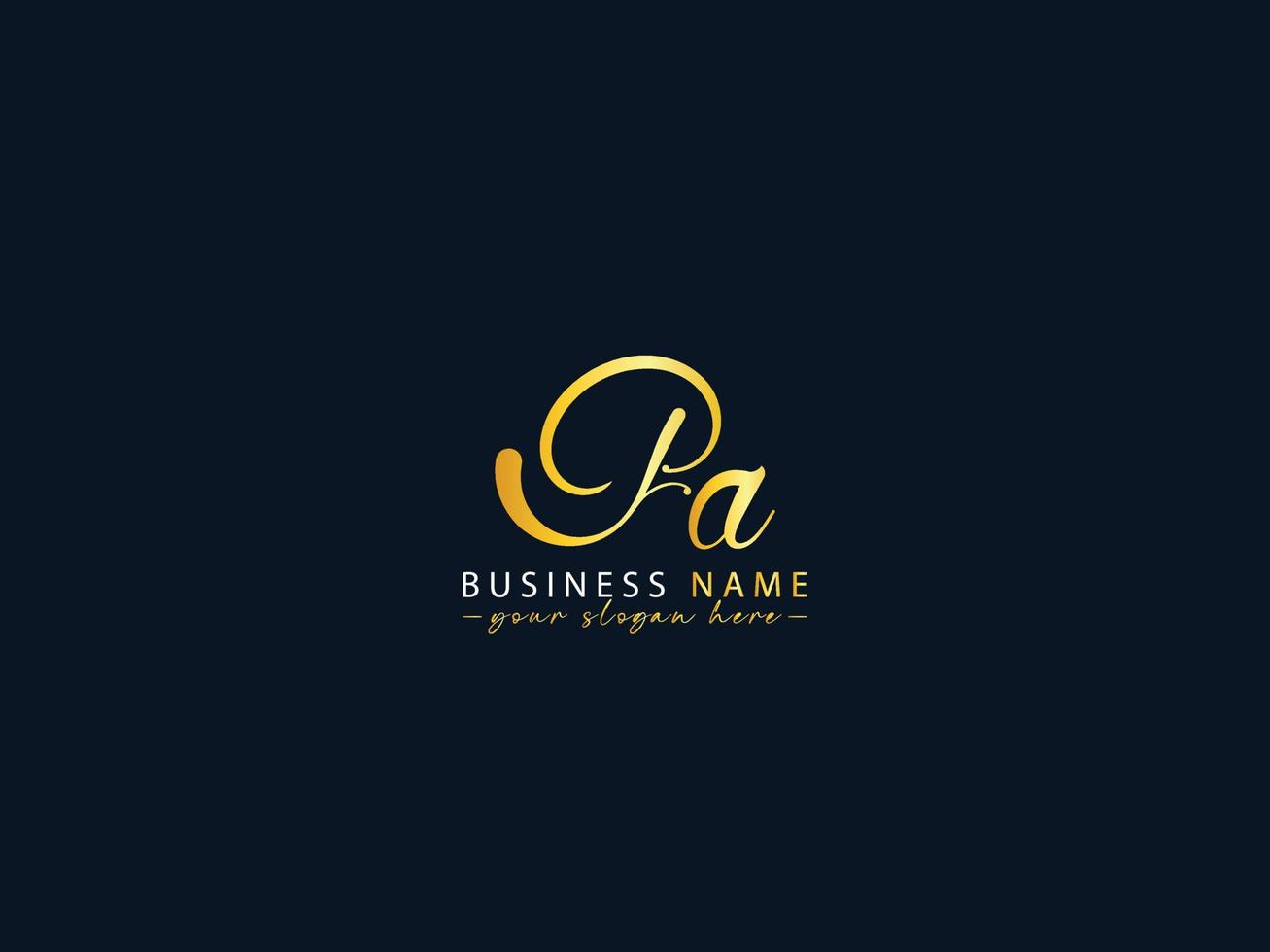 Monogram Fa Logo Icon, Initials fa Logo Letter Design vector