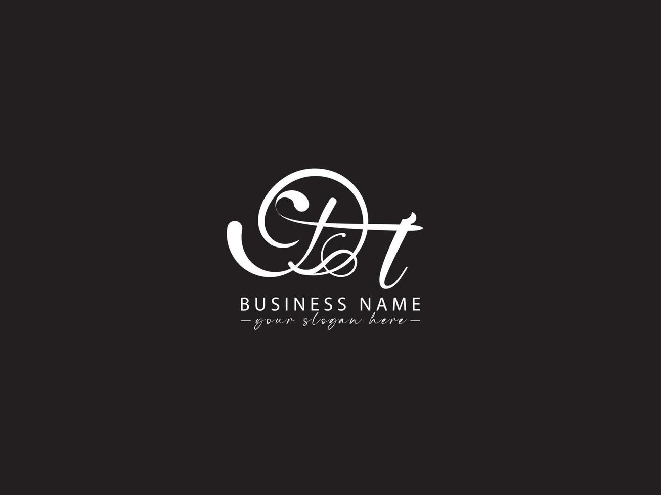 Minimalist Dt Letter Logo, dt Logo Icon Vector Stock