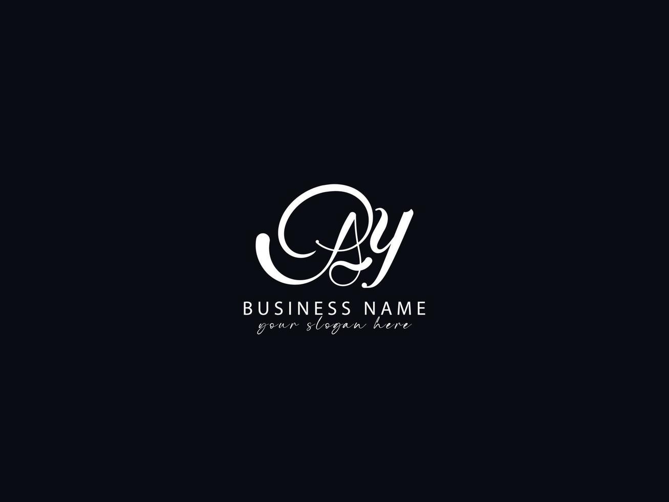 Calligraphy Ay Logo Icon, Creative Ay Letter Logo Image Vector 16473634
