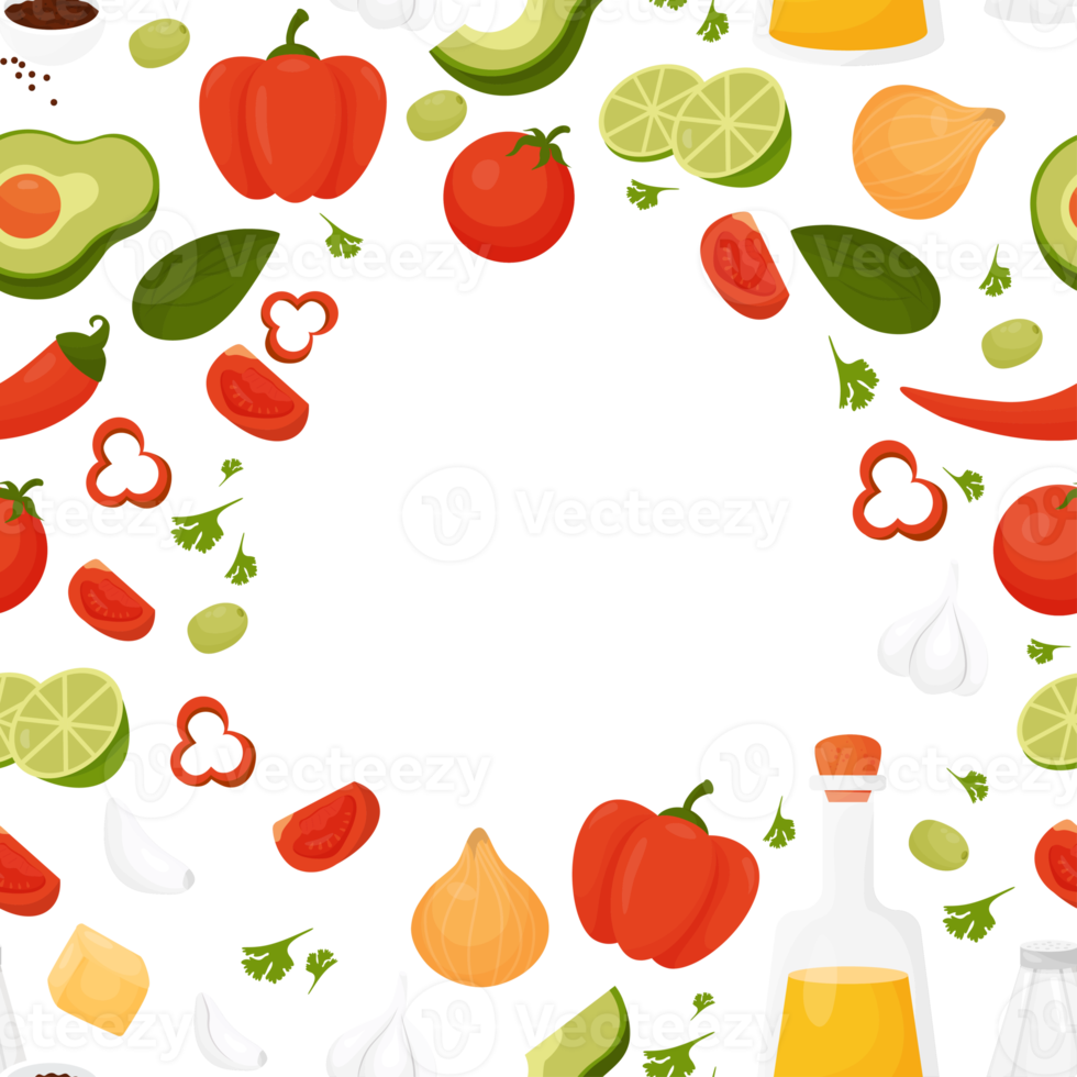 Seamless pattern with vegetables and fruits png