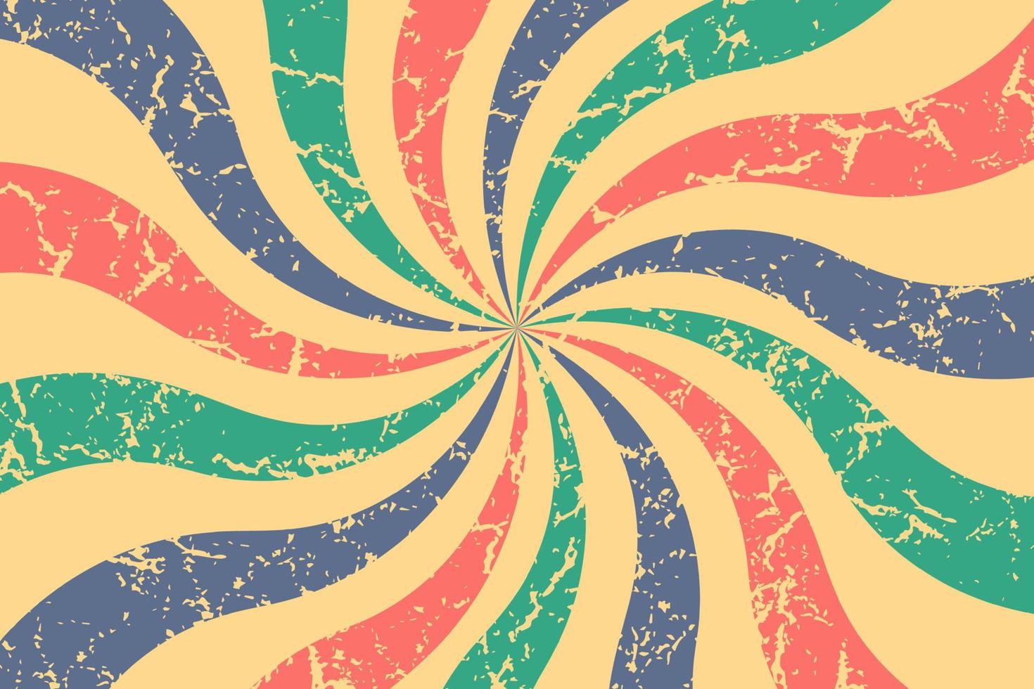 fondo espiral retro clásico. fondo de rayos vintage y diseño de papel tapiz con estilo grunge vector