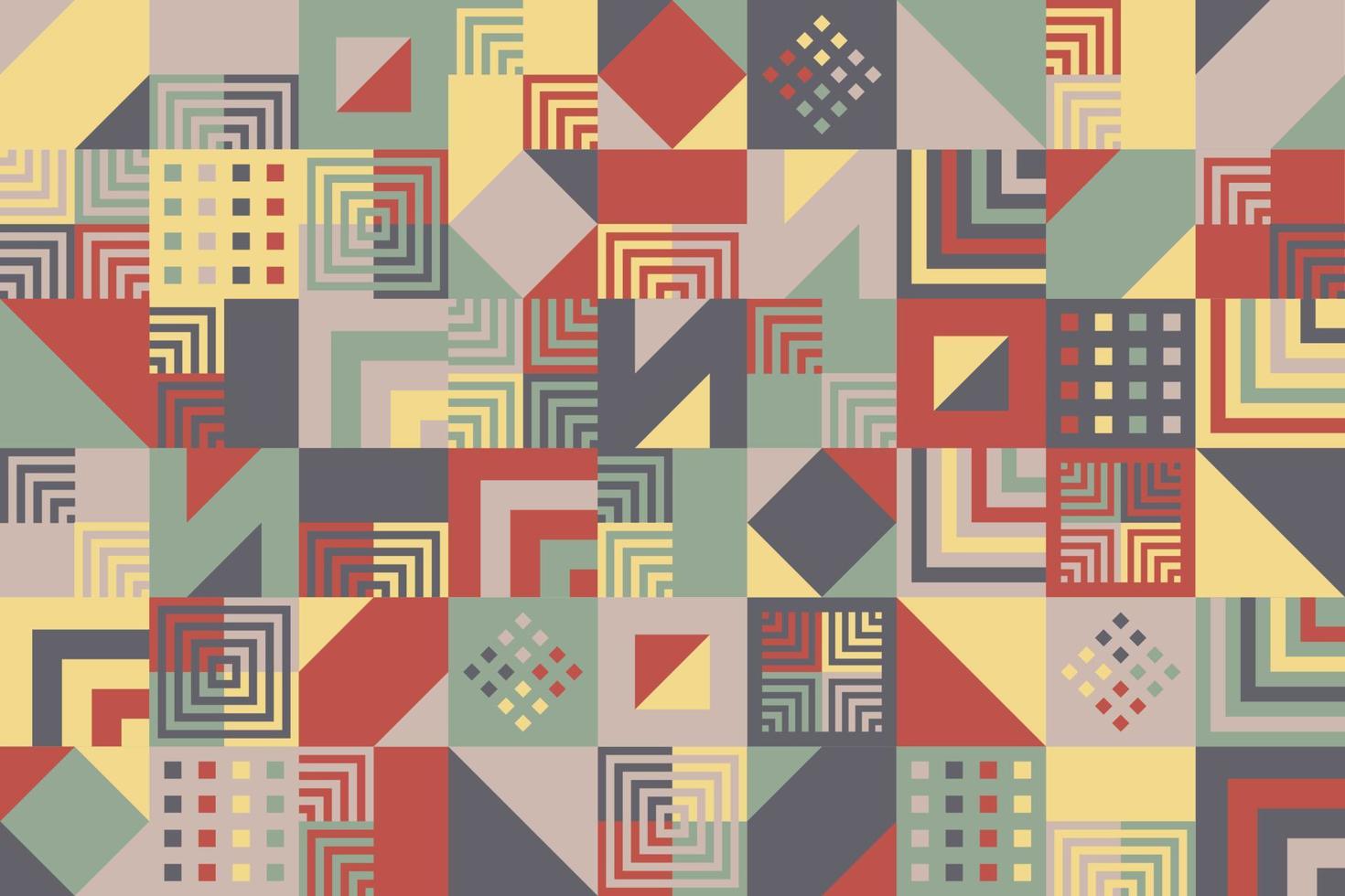 Colorful geometric shape mosaic pattern background vector