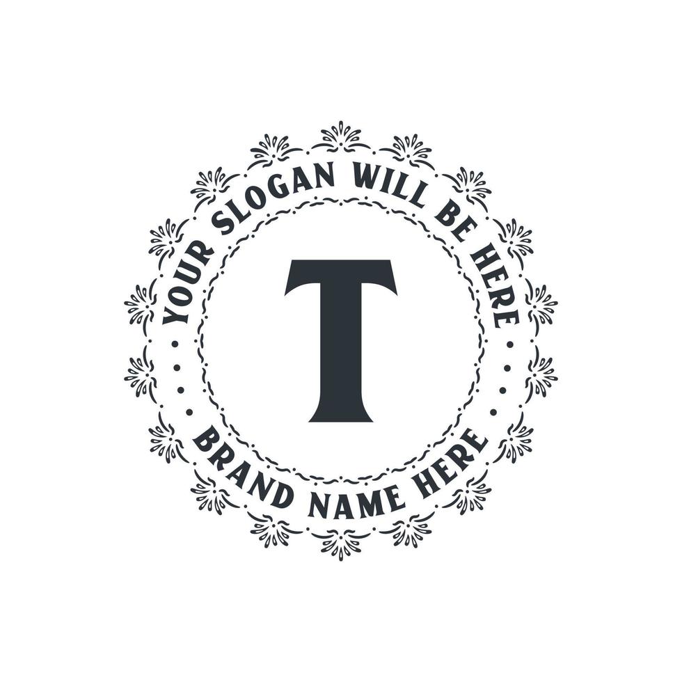 Luxury creative letter T logo for company, T letter logo free vector